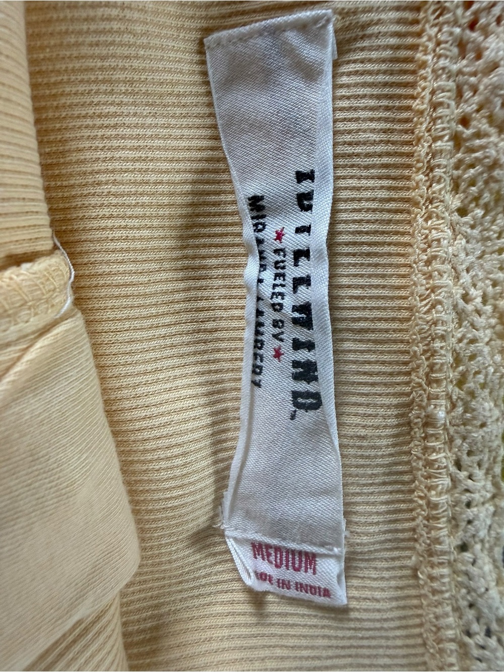 Idyllwind Yellow Ribbed Tank Top - Picture 2 of 2